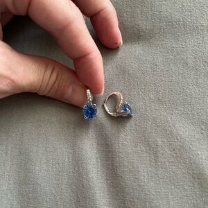Blue and Sterling Silver Earrings
